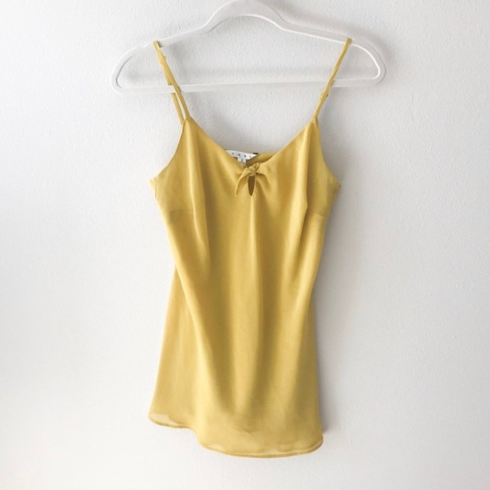 CAbi Yellow Tie Tank Top